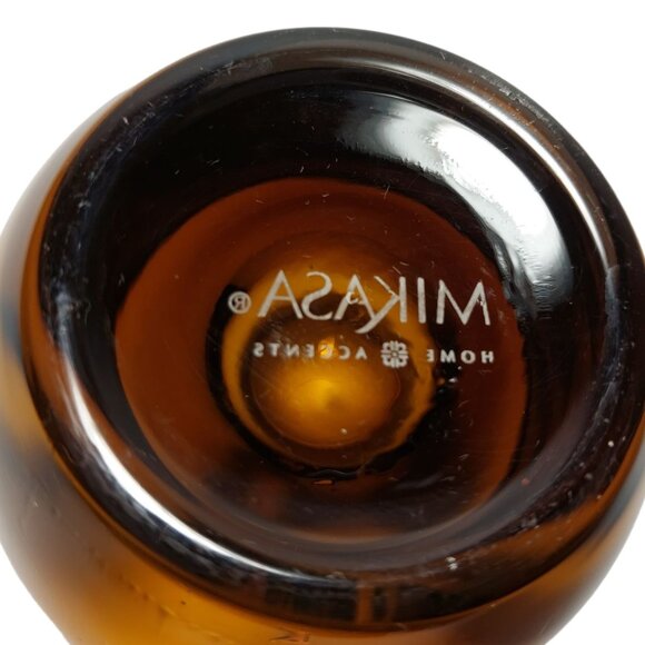 Mikasa Home Accents Solaris Amber Votive Candle Holder Heavy Base - Picture 4 of 7
